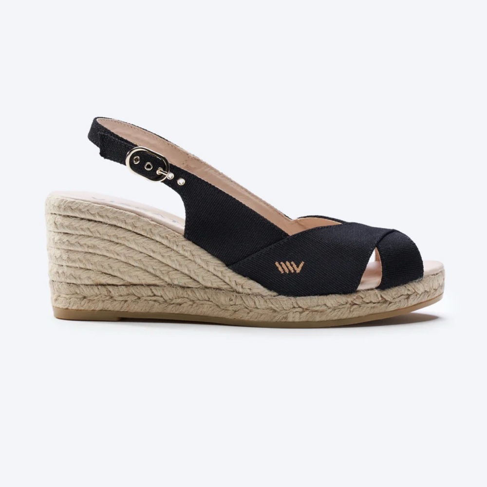 Viscata Llansa Canvas Espadrilles Black